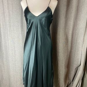 NWT Banana Republic 100% silk dress green xs